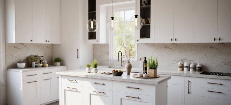 beyaz mutfak tasarımı