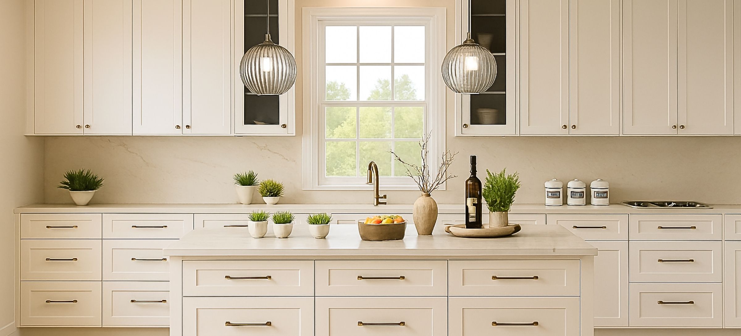 beyaz ve geniş mutfak